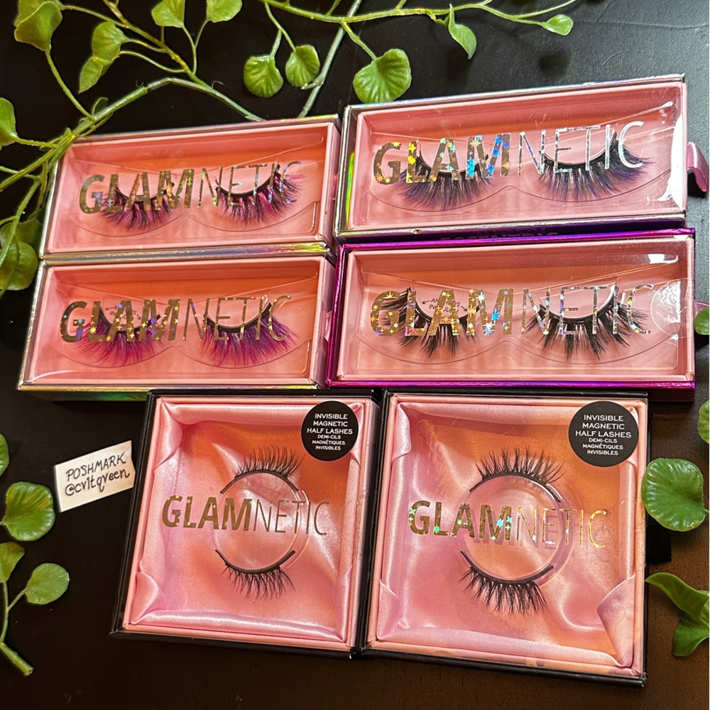 6 PAIRS LOT | GLAMNETIC MAGNETIC EYELASHES | NEW IN BOX | Half Lash & Full Lash